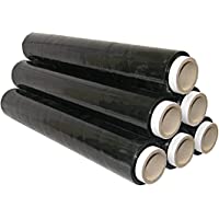 Los mejores  - 6 Rollos 1-5 kg Stretch pantalla negro 125 m longitud 23 my ancho 50 cm Top calidad